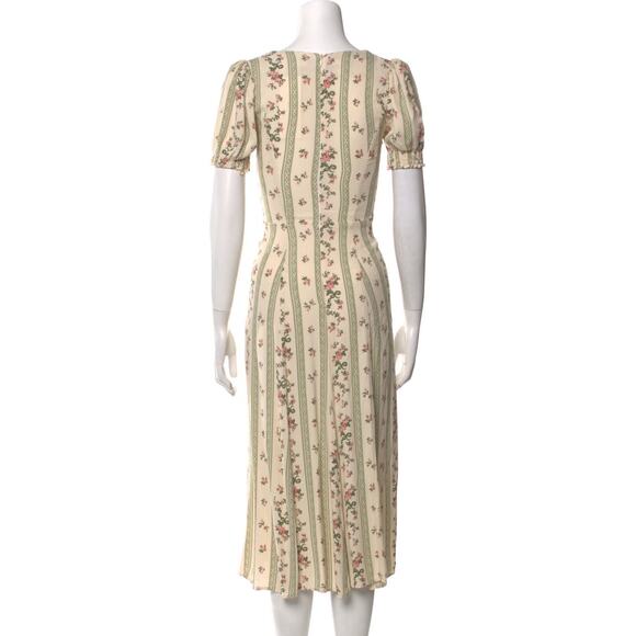 Reformation Lacey Linen Midi Dress - M - Picture 4 of 8